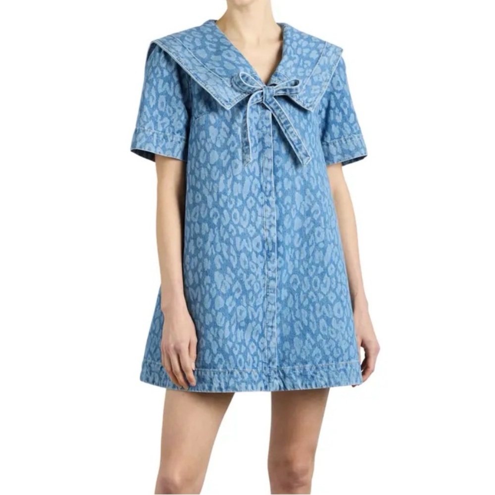 Damson Madder Cheetah Denim Swing Dress